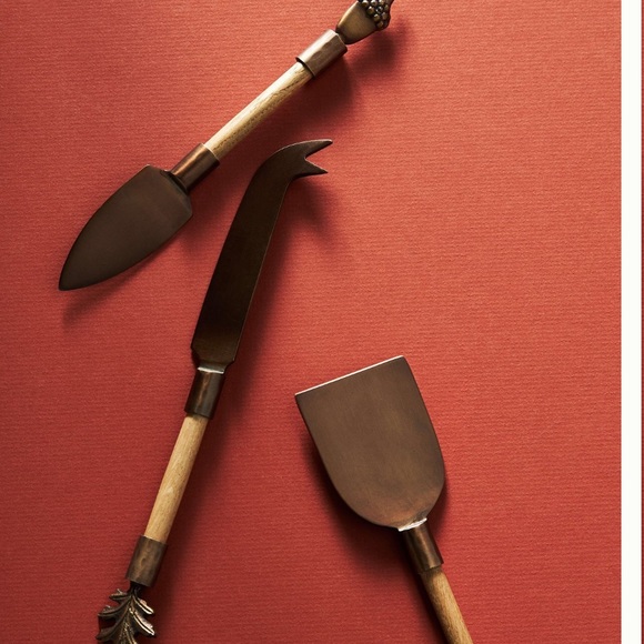 NWT Anthropologie Autumn Harvest Cheese Knives. Set of 3 - Picture 6 of 6